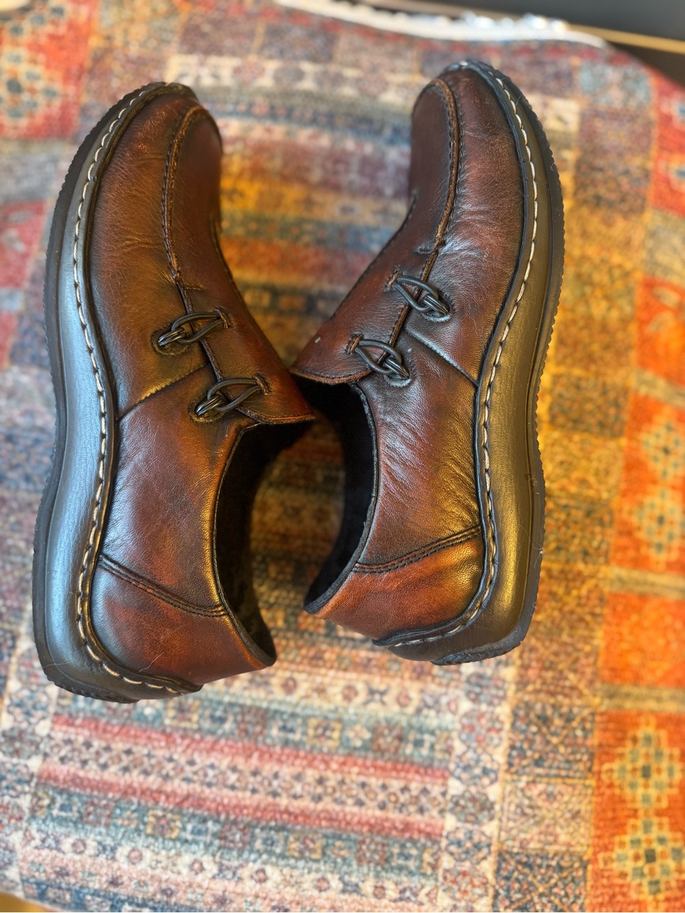 Men's Casual Brown Leather Slip-On Shoes